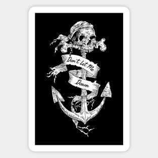 Don't Let Me Down-Skull-Anchor Magnet